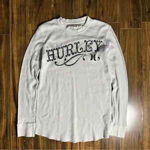 Hurley White Waffle-Knit Thermal